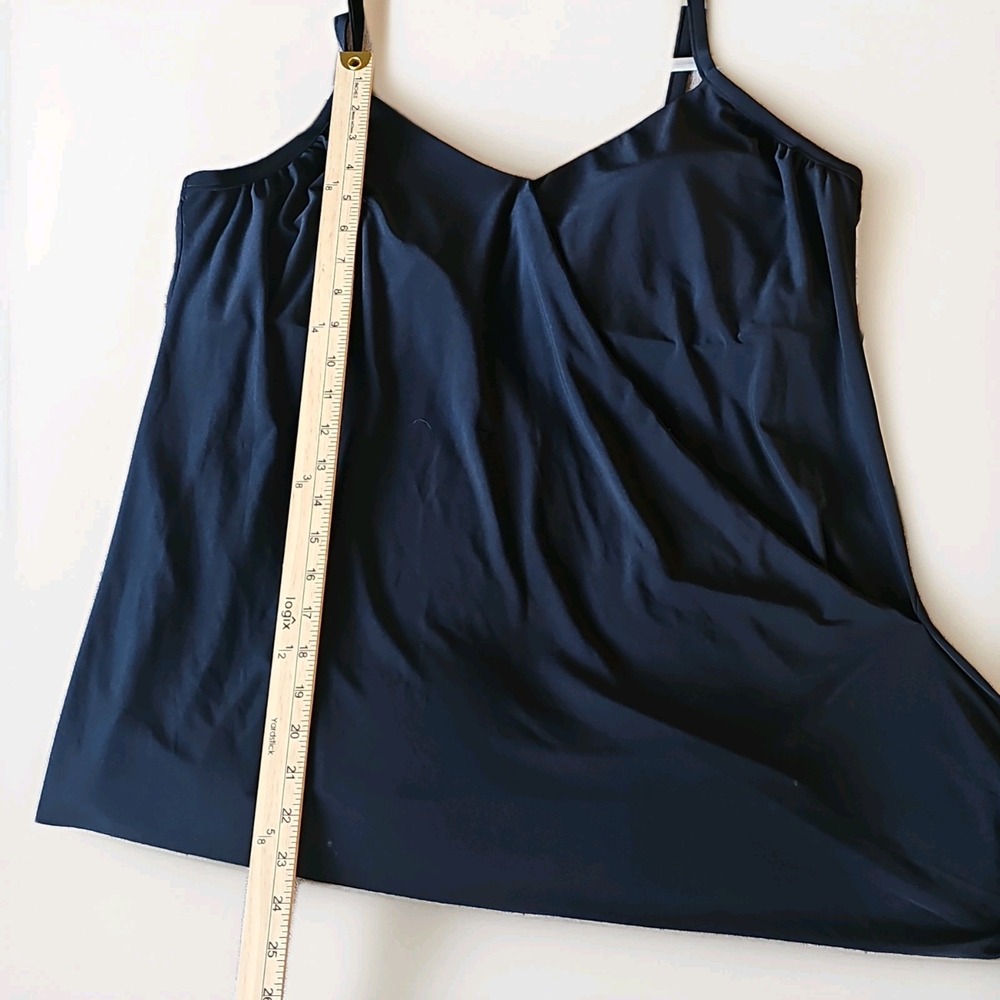 Magicsuit Side Tie Tankini Top Black Slimming Swimsuit Size 20W Vacation Beach - Picture 11 of 11